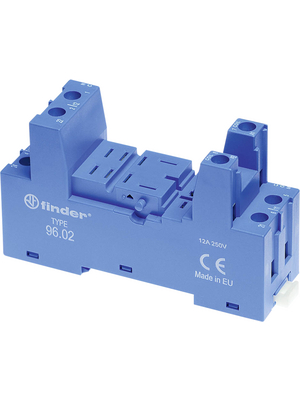 Finder - 96.02SMA - Relay socket, DIN rail 35 mm, 96.02SMA, Finder