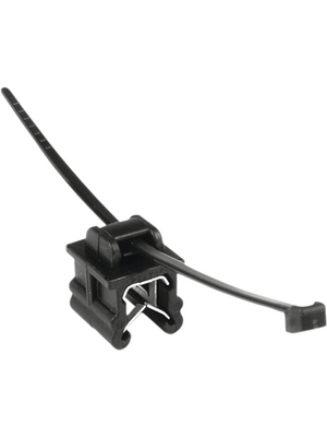 HellermannTyton - T50ROSEC19 PA66HS/PA66HIRHS BK 500 - Cable Tie with Edge Clip top - Parallel / Edge 3-6 mm 200 mm x 4.6 mm, T50ROSEC19 PA66HS/PA66HIRHS BK 500, HellermannTyton
