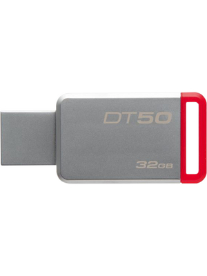 Kingston Shop - DT50/32GB - USB Stick DataTraveler 50 32 GB grey / red, DT50/32GB, Kingston Shop