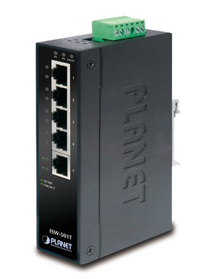 Planet - ISW-501T - Switch 5x 10/100 DIN-Rail, ISW-501T, Planet
