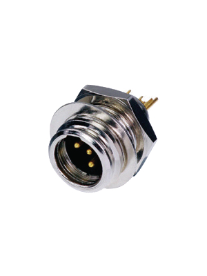 Rean - RT4MP - Mini XLR, Receptacle 4 N/A Soldering Connection nickel-plated, RT4MP, Rean