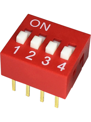 RND Components - RND 210-00159 - DIP switch 4P, RND 210-00159, RND Components