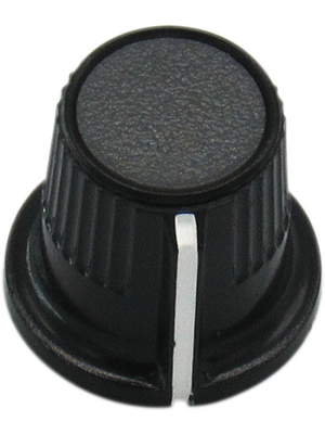 RND Components - RND 210-00295 - Plastic Round Knob, black / grey, 3.2 mm H Shaft, RND 210-00295, RND Components