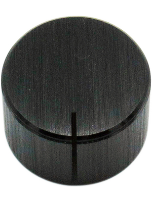 RND Components - RND 210-00335 - Aluminium Knob, black, 6.4 mm shaft, RND 210-00335, RND Components