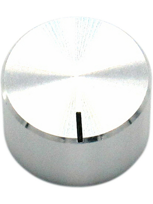 RND Components - RND 210-00345 - Aluminium Knob, silver, 6.4 mm shaft, RND 210-00345, RND Components
