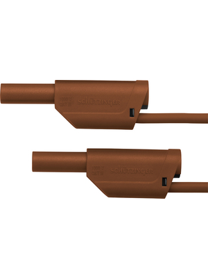 Schtzinger - VSFK 6000 / 2.5 / 50 / BR - Safety test lead ? 4 mm brown 50 cm 2.5 mm2 CAT III, VSFK 6000 / 2.5 / 50 / BR, Schtzinger