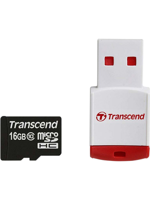 Transcend - TS16GUSDHC10-P3 - MicroSD Card 16 GB, TS16GUSDHC10-P3, Transcend