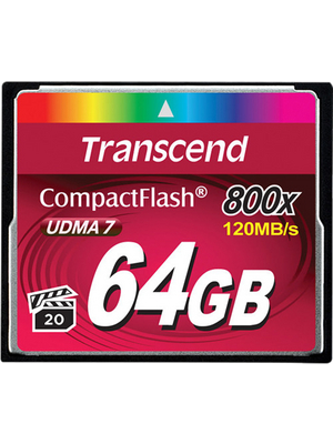 Transcend - TS64GCF800 - CompactFlash Card 64 GB, TS64GCF800, Transcend