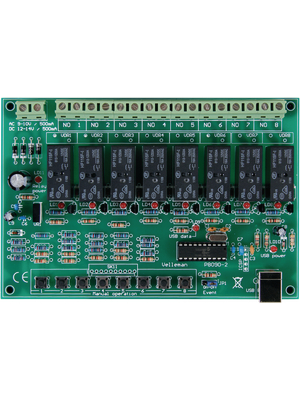 Velleman - K8090 - 8-channel USB relay card N/A, K8090, Velleman