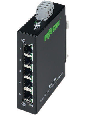 Wago - 852-1111 - Industrial Ethernet Switch 5x 10/100/1000 RJ45, 852-1111, Wago