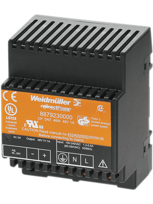 Weidmller - CP SNT 48W 48V 1A - Switched-mode power supply 48 VDC / 1 A, CP SNT 48W 48V 1A, Weidmller