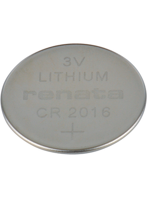 Renata - CR2016 - Button cell battery,  Lithium, 3 V, 90 mAh, CR2016, Renata