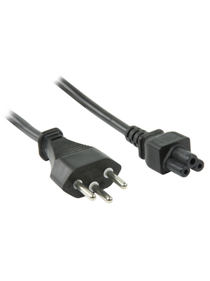 Valueline - CABLE-733-1.8 - Power cable with Switzerland plug - IEC320 C5 1.8 CH Type 12 IEC-320-C5 1.80 m, CABLE-733-1.8, Valueline