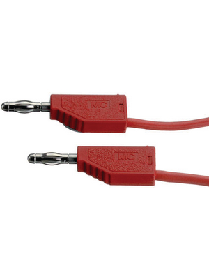 Staeubli Electrical Connectors - LK410-X 050CM RED - Test lead ? 4 mm red 50 cm 1 mm2 CAT I, LK410-X 050CM RED, St?ubli Electrical Connectors