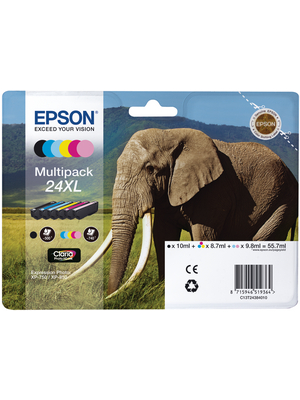 Epson - T24384010 - Ink multipack HY 24XL 6 colours, T24384010, Epson