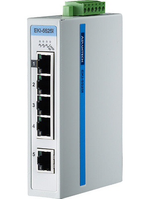 Advantech - EKI-5525I - Industrial Ethernet Switch 5x 10/100 RJ45, EKI-5525I, Advantech