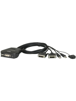 Aten - CS22D - Easy KVM switch, 2-port DVI-D USB 2.0, CS22D, Aten