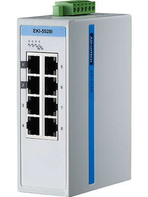 Advantech - EKI-5528I - Industrial Ethernet Switch 8x 10/100 RJ45, EKI-5528I, Advantech