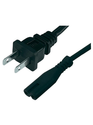 Maxxtro - PB-405-06-S (HF) - Mains cable USA Male IEC-320-C7 1.80 m, PB-405-06-S (HF), Maxxtro