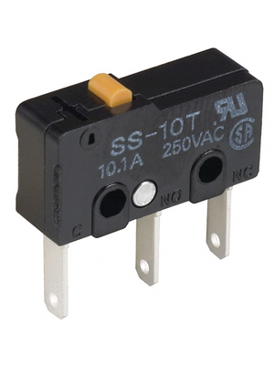Omron Electronic Components - SS-10T - Micro switch 10 AAC / 4 ADC Plunger N/A 1 change-over (CO), SS-10T, Omron Electronic Components
