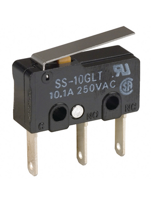 Omron Electronic Components - SS-10GLT - Micro switch 10 AAC / 4 ADC Flat lever N/A 1 change-over (CO), SS-10GLT, Omron Electronic Components