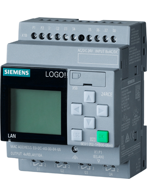 Siemens - 6ED1052-1HB00-0BA8 - Logic module LOGO!8 24RCE, 8 DI, 4 AI, 4 RO, 6ED1052-1HB00-0BA8, Siemens