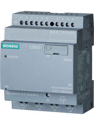 Siemens - 6ED1052-2HB00-0BA8 - Logic module LOGO!8 24RCEO, 8 DI, 4 AI, 4 RO, 6ED1052-2HB00-0BA8, Siemens