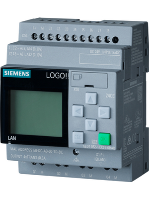 Siemens - 6ED1052-1CC01-0BA8 - Logic module LOGO!8 24CE, 8 DI, 4 AI, 4 TO, 6ED1052-1CC01-0BA8, Siemens