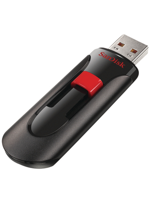 SanDisk - SDCZ60-008G-B35 - USB Stick Cruzer Glide 8 GB black/red, SDCZ60-008G-B35, SanDisk