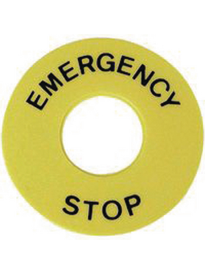 EAO - 61-9970.2 - Sign "EMERGENCY STOP" ? 43 mm, 61-9970.2, EAO