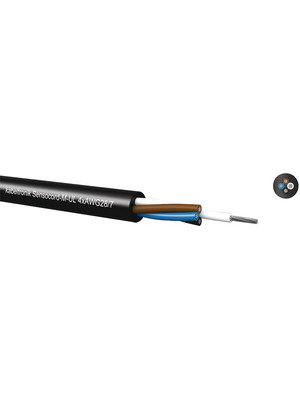 Kabeltronik - SENSOCORD 3X0,25 MM2 - Control cable 3 x 0.25 mm2 unshielded Copper strand bare, fine-wire black, SENSOCORD 3X0,25 MM2, Kabeltronik