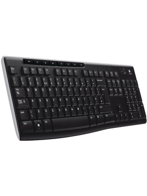 Logitech - 920-003735 - Wireless Keyboard K270 SE / FI / DK USB black, 920-003735, Logitech