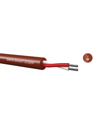 Kabeltronik - SENSOCORD-T 2X0,22 MM2 - Control cable 2 x 0.09 mm2 unshielded Stranded tin-plated copper wire red-brown, SENSOCORD-T 2X0,22 MM2, Kabeltronik