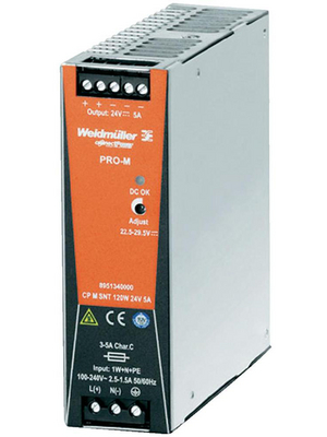 Weidmller - CP M SNT 120W 24V 5A - Switched-mode power supply / 5 A, CP M SNT 120W 24V 5A, Weidmller