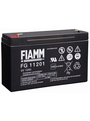 Fiamm - FG11201 - Lead-acid battery 6 V 12 Ah, FG11201, Fiamm