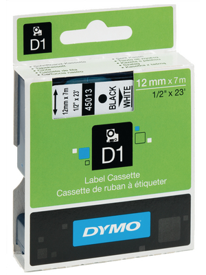 Dymo - S0720670 - D1 label tape 9 mm black on transparent, S0720670, Dymo