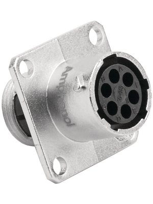 Amphenol - RT0010-6SNH - Square flange receptacle RT360 Poles=6 N/A Female Housing size10, RT0010-6SNH, Amphenol