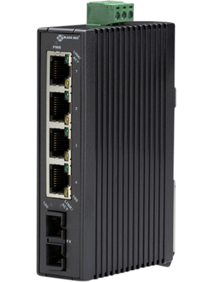 Black Box - LBH120A-H-SC - Hardened Mini Industrial Ethernet Switch 4x 10/100 RJ45 / 1x SC (multi-mode), LBH120A-H-SC, Black Box