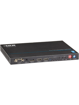Black Box - AVSC-0401H - 4x1 Presentation Switcher, 4K / HDMI / DisplayPort / VGA / HDBaseT, AVSC-0401H, Black Box