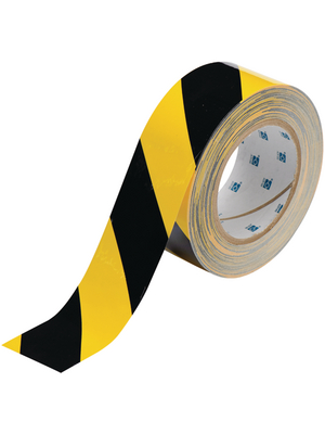 Brady - 104317 - Floor marking tape black/yellow 50.8 mmx30 m PU=Reel of 30 meter, 104317, Brady