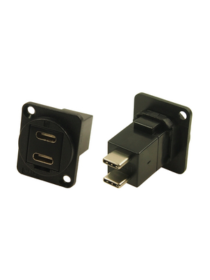 Cliff - CP30212MB - USB Adapter in XLR Housing 2 x Dual USB C 24P, CP30212MB, Cliff