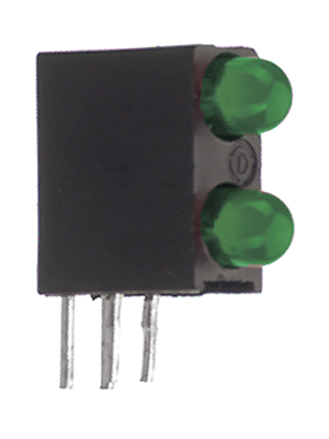 Dialight - 553-0122-200F - PCB LED 3 mm round green/green standard, 553-0122-200F, Dialight
