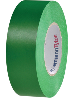 HellermannTyton - HTAPE-FLEX1000+19X20 PVC GN - PVC Insulation Tape green 19 mmx20 m, HTAPE-FLEX1000+19X20 PVC GN, HellermannTyton