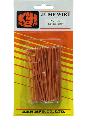 K & H - JUMP WIRE KS-30 - Jumper wire orange 75 mm PU=Pack of 75 pieces, JUMP WIRE KS-30, K & H