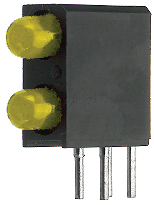 Kingbright - L-7104MD/2YD - PCB LED 3 mm round yellow standard, L-7104MD/2YD, Kingbright