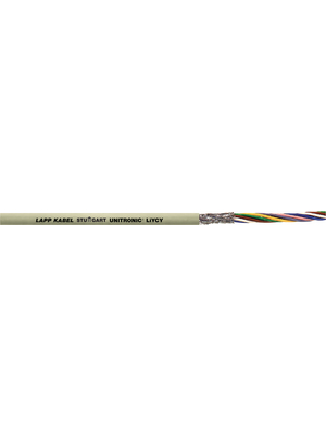 Lapp - 0034302/100 - Control cable 2 x 0.14 mm2 shielded Bare copper stranded wire grey, 0034302/100, Lapp