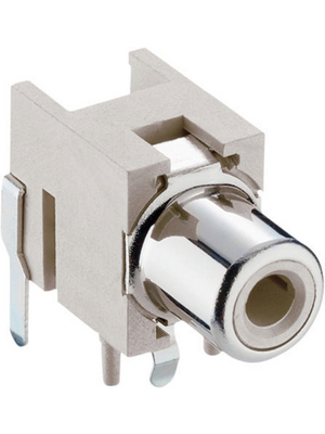 Lumberg Connect GmbH - 1553 02 weiss - RCA panel-mount socket white, 1553 02 weiss, Lumberg Connect GmbH