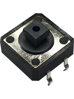 RND Components - RND 210-00200 - PCB Tactile Switch  PCB SQ. 3.8 mm 12 VDC 50 mA Through Hole THT, RND 210-00200, RND Components