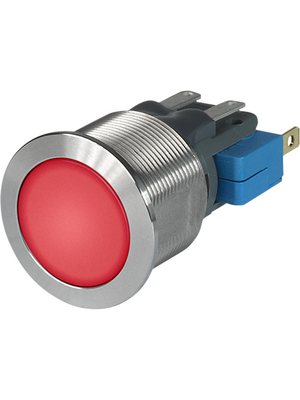 Schurter - 1241.8448 - Vandal-proof push-button switch bright 19 mm 250 VAC 10 A 1 CO, 1241.8448, Schurter