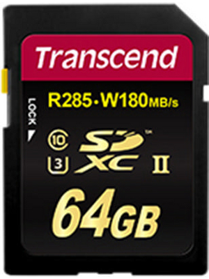 Transcend - TS64GSD2U3 - SD Memory Card 64 GB, TS64GSD2U3, Transcend